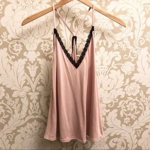 Soft flowy tank with lace